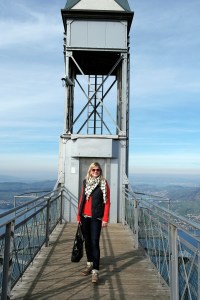 In front of Hammetschwand Elevator.