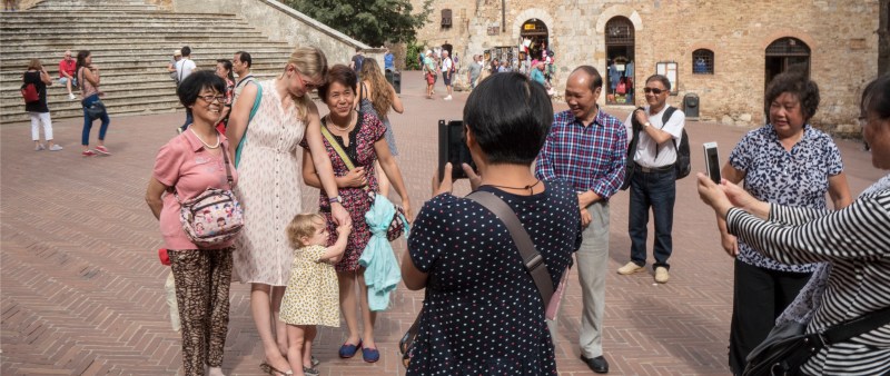 Chinese Tourists photographing Amelie